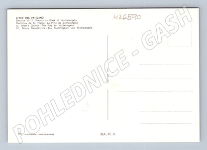 Pohlednice Vatikán Pietà Michelangelo 1971 (M26590)