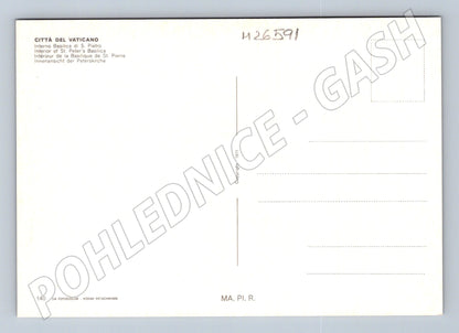 Pohlednice Vatikán chrám sv. Petra interiér 1971 (M26591)