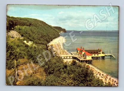 Pohlednice Německo Sellin Rügen pláž s molem 1967 (M26607)