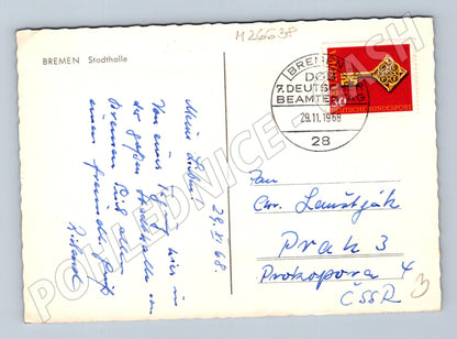 Pohlednice Německo Brémy Stadthalle parkoviště 1968 (M26638)