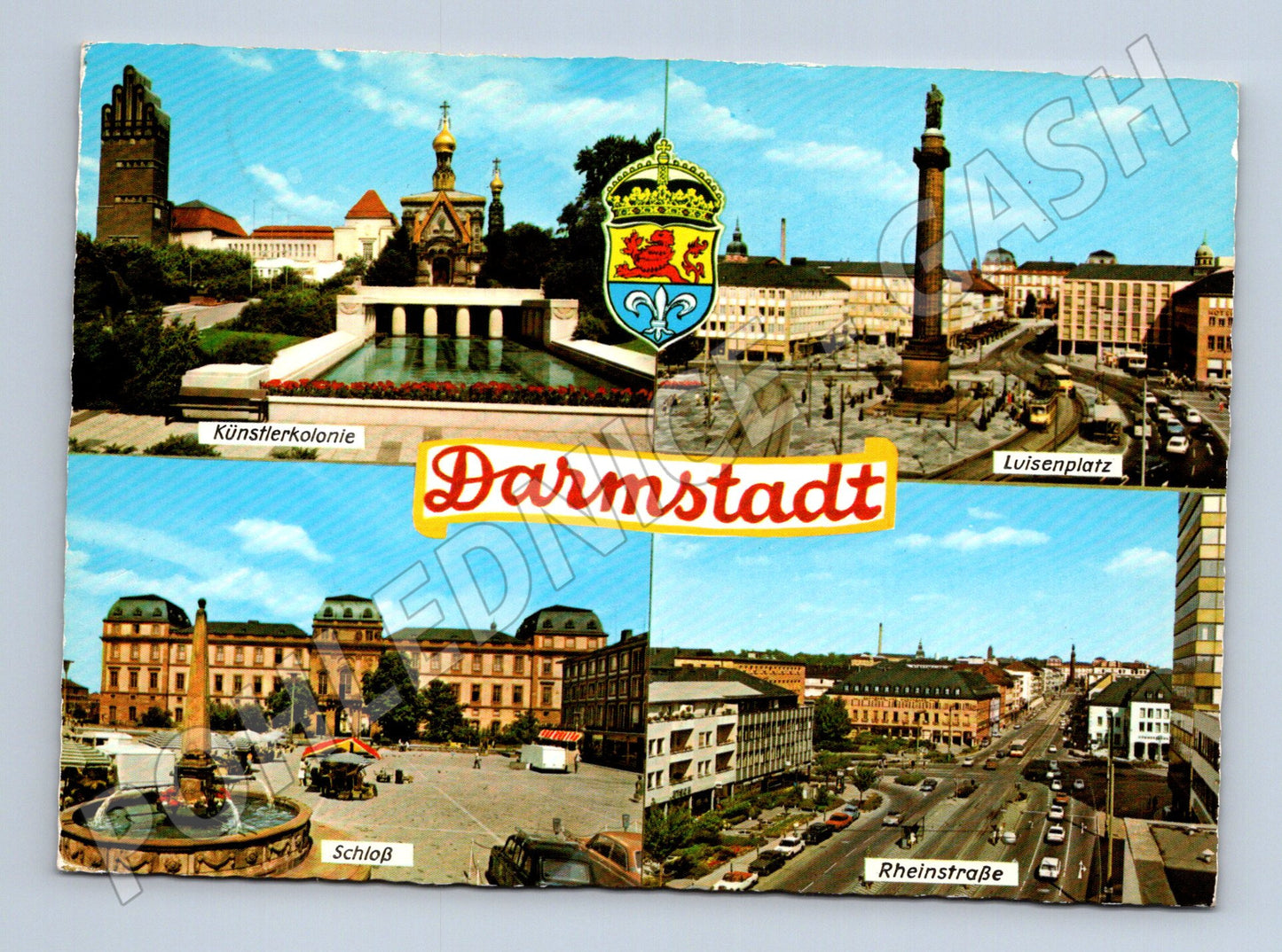 Pohlednice Německo Darmstadt různé pohledy 1974 (M26642)