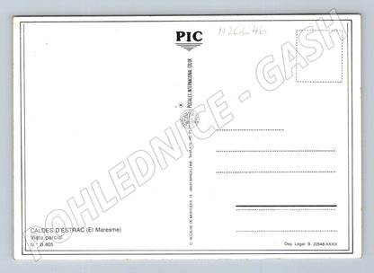 Pohlednice Španělsko Caldes D Estrac pláž s hotelem (M26646)