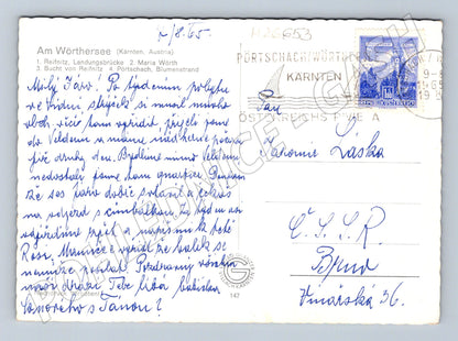 Pohlednice Rakousko Wörthersee jezero a okolí 1965 (M26653)