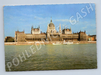 Pohlednice Maďarsko Budapešť Parlament řeka 1984 (M26656)