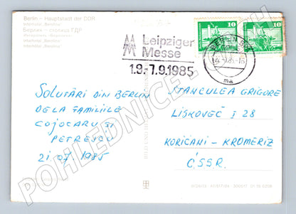 Pohlednice Německo Berlin Hotel Berolina 1985 (M26657)