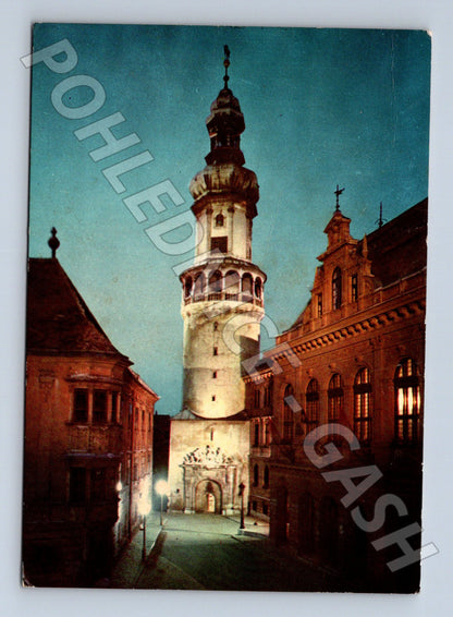 Pohlednice Maďarsko Sopron Tűztorony Storno-ház 1969 (M26658)