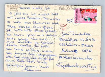 Pohlednice Holandsko Sittard koupaliště 1953 (M26663)