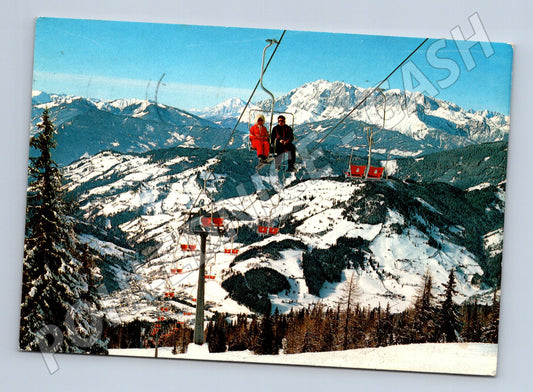 Pohlednice Rakousko Wagrain lyžařský vlek 1981 (M26680)