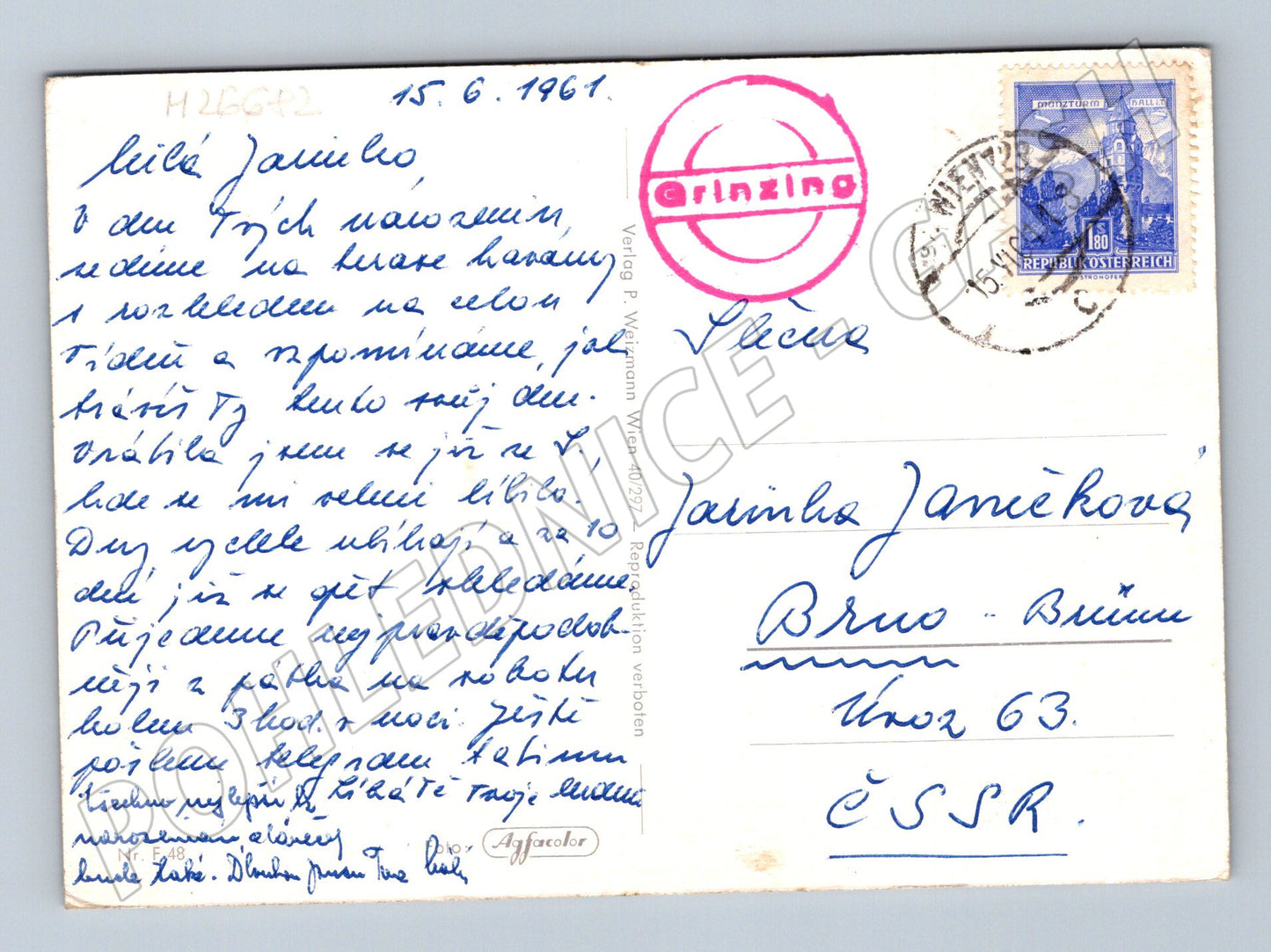 Pohlednice Rakousko Vídeň památky 1961 (M26682)
