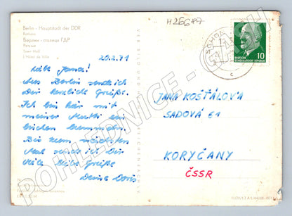 Pohlednice Německo Berlín Rathaus 1971 (M26687)