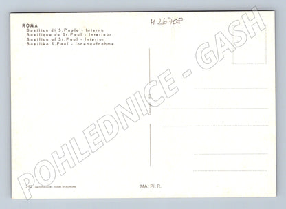 Pohlednice Itálie Řím Bazilika sv. Pavla 1971 (M26708)