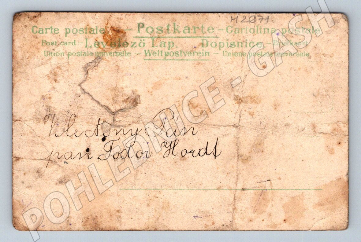 Postcard basket of flowers ethnography (M2671)