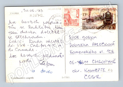 Pohlednice Chorvatsko Zagreb multi-view 1983 (M26712)