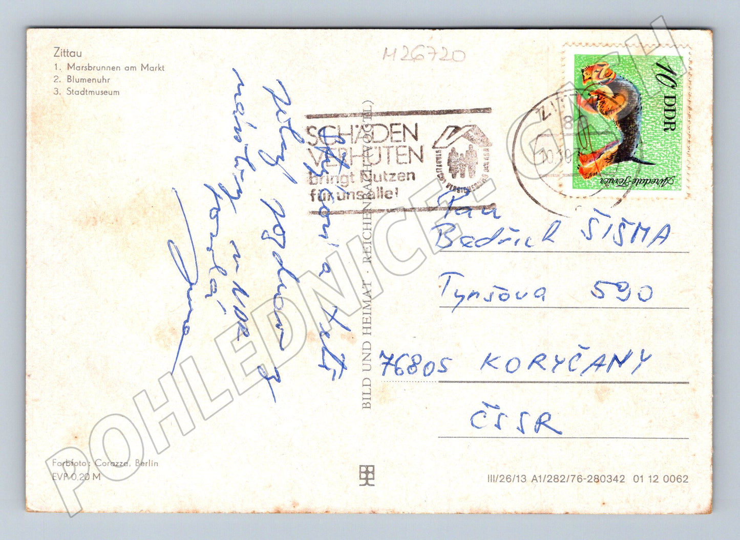 Pohlednice Německo Zittau Žitava multi-view 1978 (M26720)