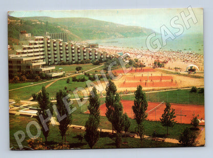 Pohlednice Bulharsko Albena hotel Panorama pláž 1977 (M26733)