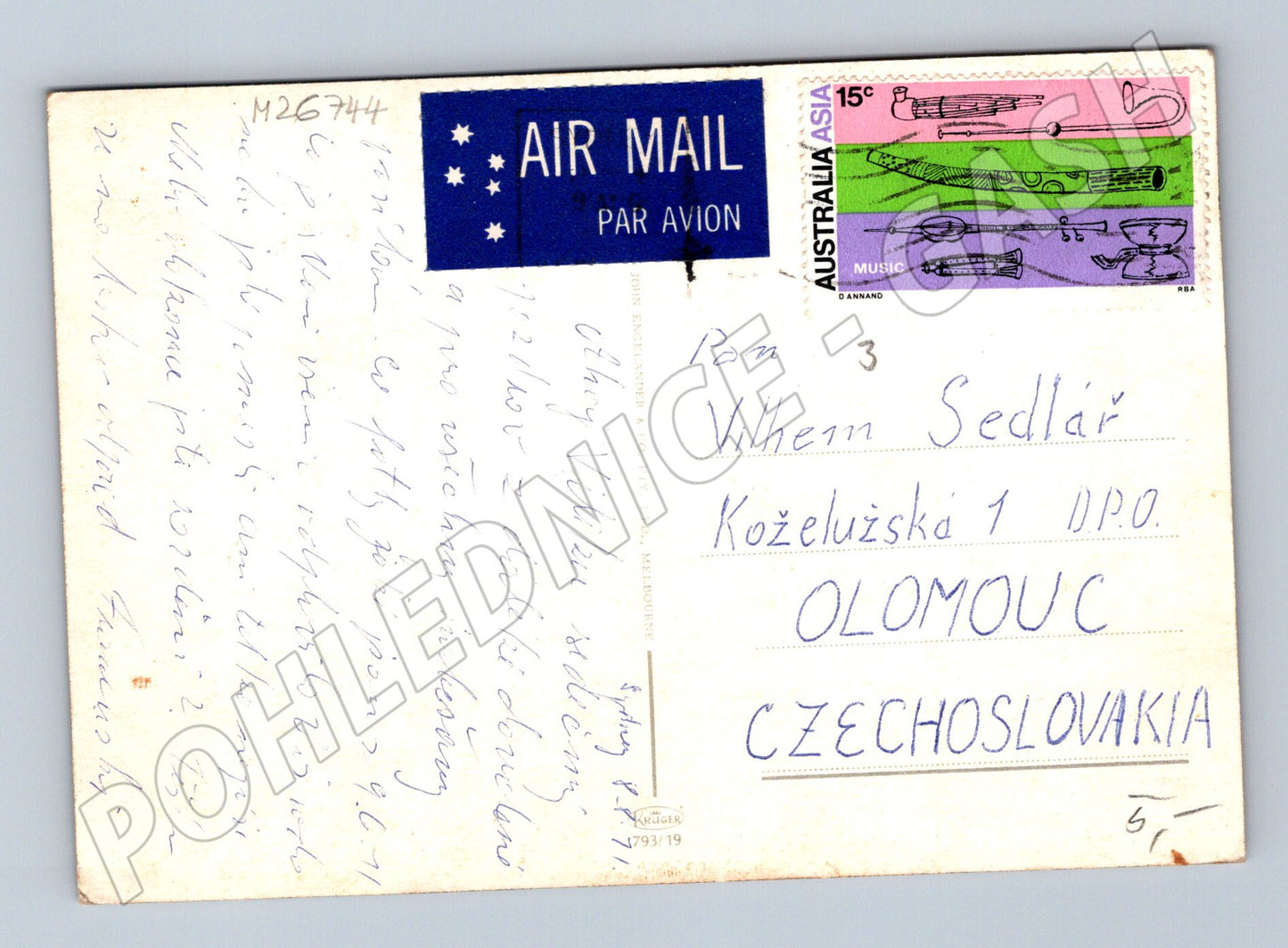 Pohlednice Austrálie domorodí obyvatelé cca 1960 (M26744)