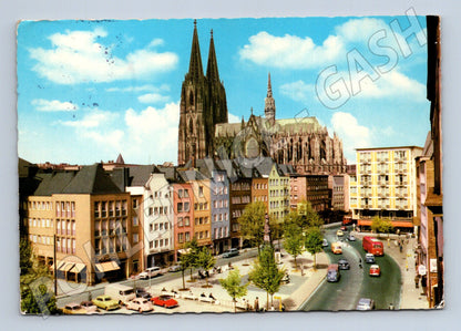 Pohlednice Německo Köln Alter Markt a Dóm 1970 (M26750)