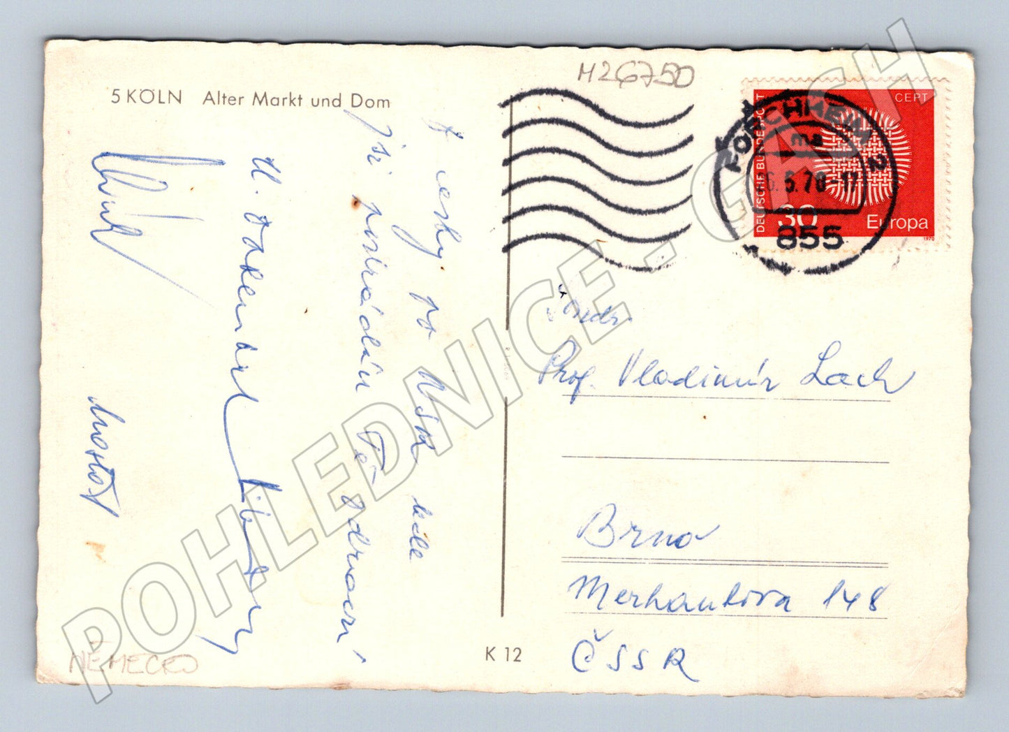 Pohlednice Německo Köln Alter Markt a Dóm 1970 (M26750)