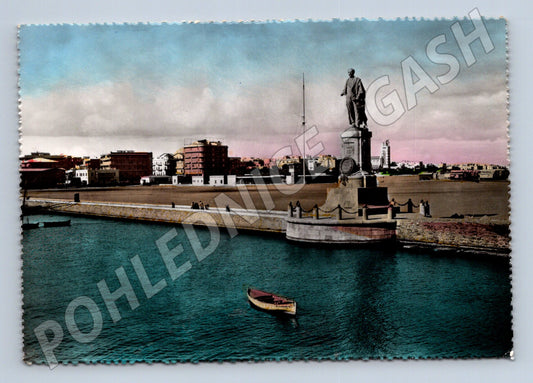Pohlednice Egypt Port Said panorama s lodí 1956 (M26760)