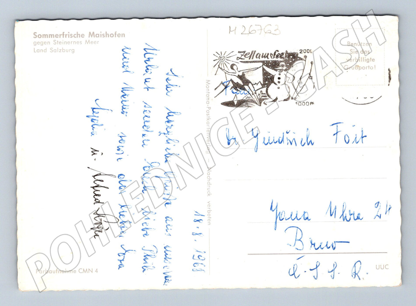 Pohlednice Rakousko Maiskofen hory 1968 (M26763)