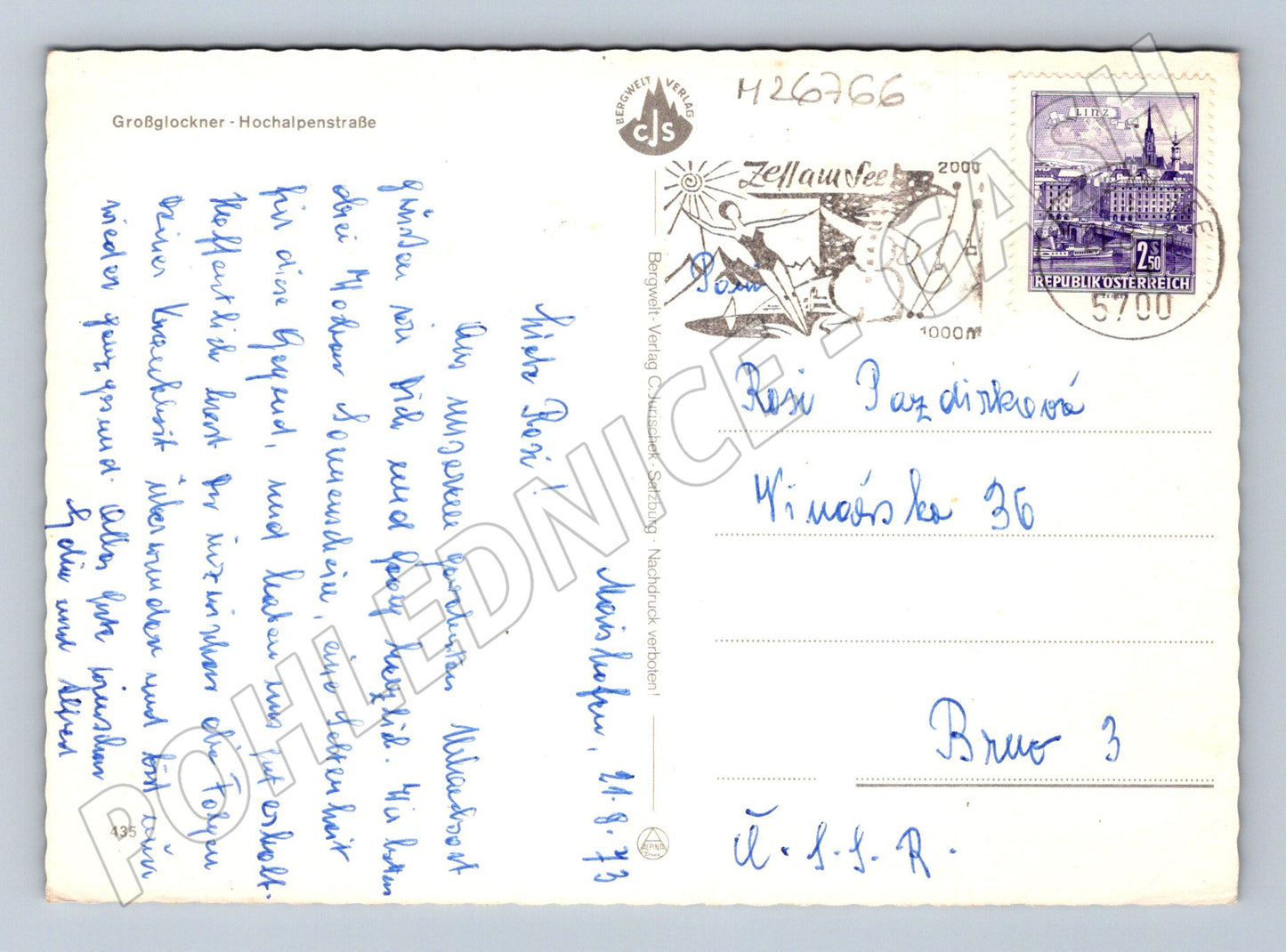 Pohlednice Rakousko Grossglockner Hochalpenstrasse 1973 (M26766)