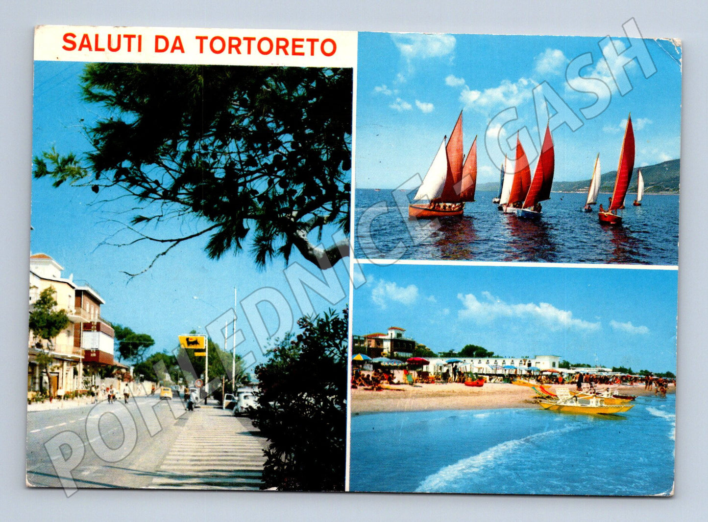 Pohlednice Itálie Tortoreto Lido pláž a lodě (M26768)