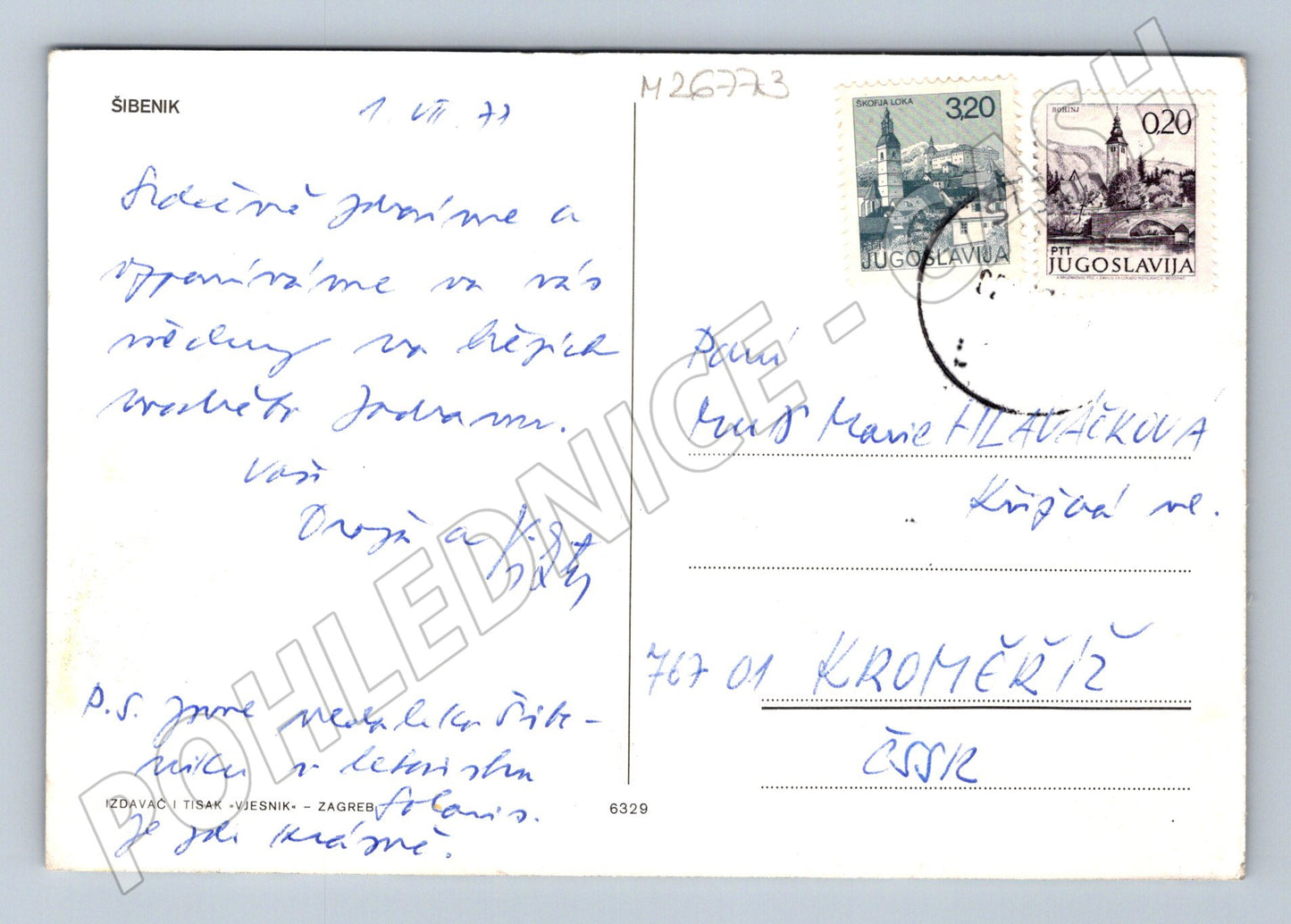 Pohlednice Chorvatsko Šibenik Katedrála sv. Jakuba 1977 (M26773)