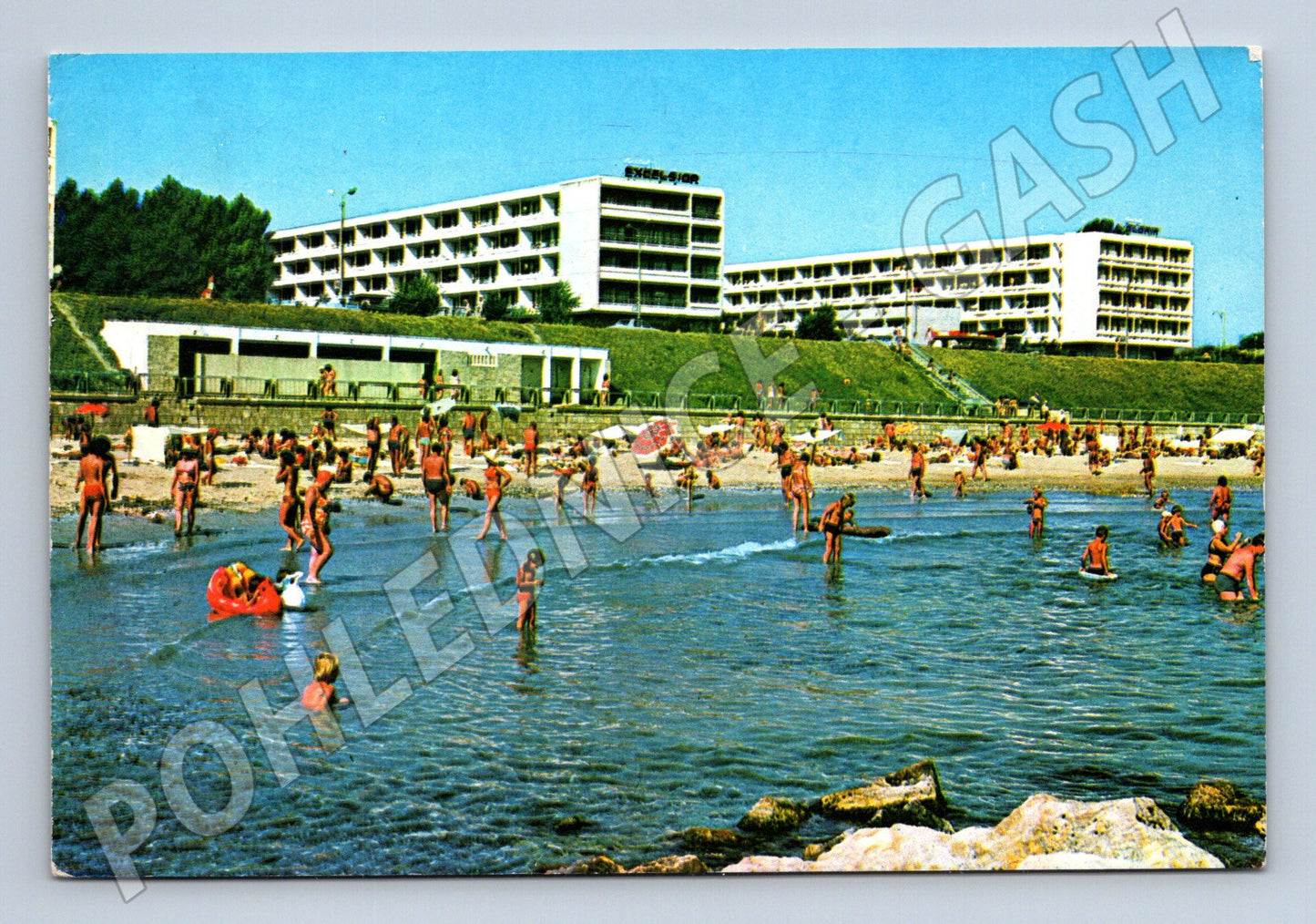 Pohlednice Rumunsko Eforie Sud pláž hotel 1972 (M26776)