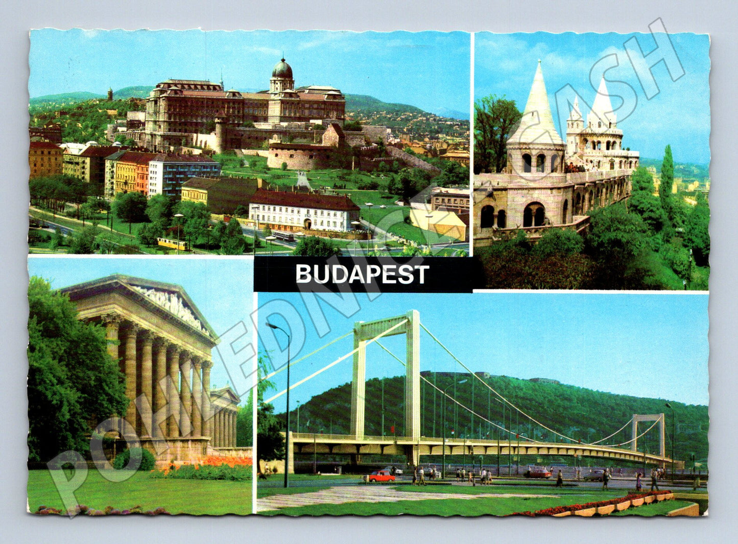 Pohlednice Maďarsko Budapešť památky panorama (M26777)