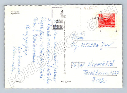 Pohlednice Maďarsko Budapešť památky panorama (M26777)