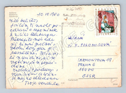 Pohlednice Rakousko Salzburg hrad město 1980 (M26780)