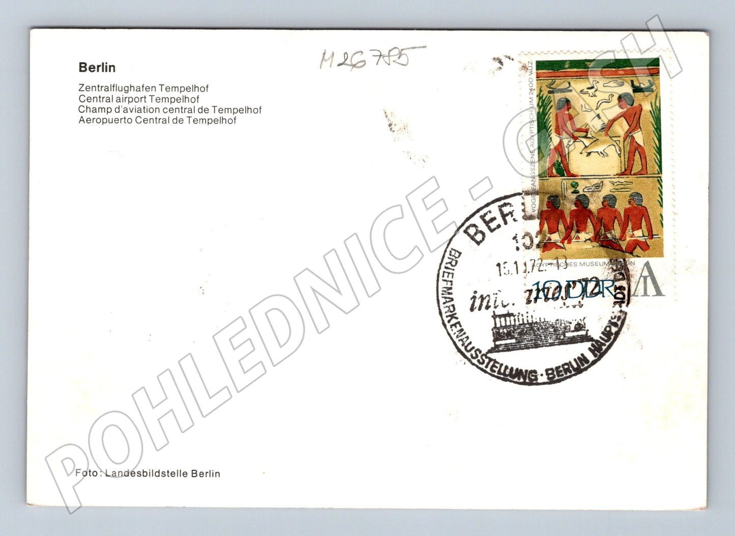 Pohlednice Německo Berlin Tempelhof ovce letiště 1972 (M26785)