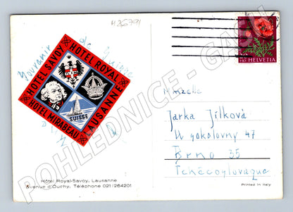 Pohlednice Švýcarsko Lausanne Hotel Royal-Savoy 1959 (M26791)