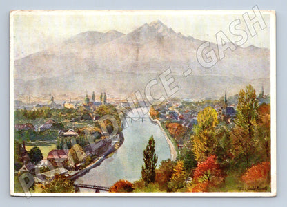 Pohlednice Rakousko Innsbruck panorama 1950s (M26792)