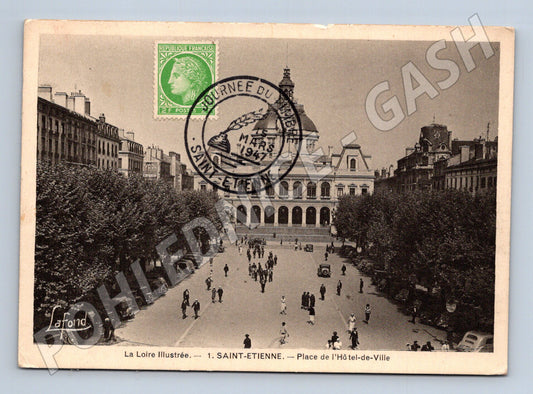 Francie Saint-Étienne Place de l Hôtel-de-Ville 1947 (M26797)