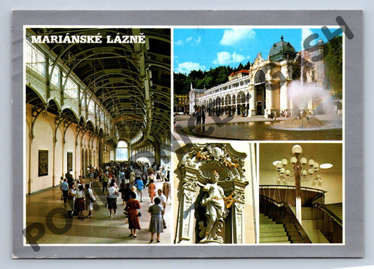 Pohlednice Mariánské Lázně – historická pohlednice, kolonáda (M268)