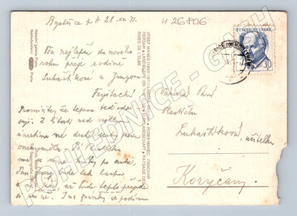 Pohlednice Labe krajina Josef Mánes 1971 (M26806)