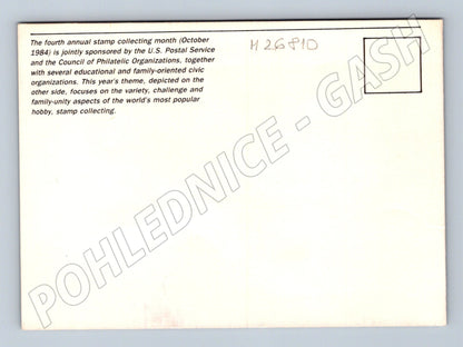 Pohlednice USA sbírání známek rodina 1984 (M26810)