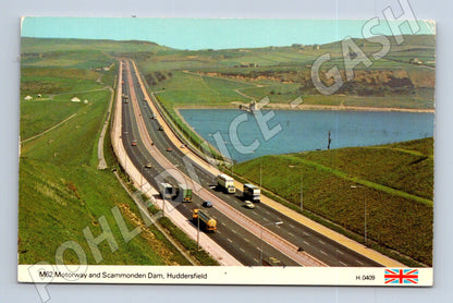 Pohlednice Velká Británie M62 Motorway Scammonden Dam 1974 (M26817)