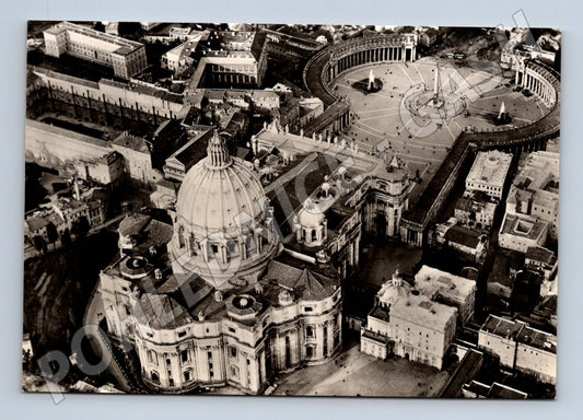 Pohlednice Itálie Řím letecký snímek chrámu sv. Petra 1965 (M26834)