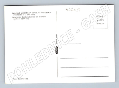 Pohlednice Německo Drážďany kostel noční scéna 1985 (M26837)