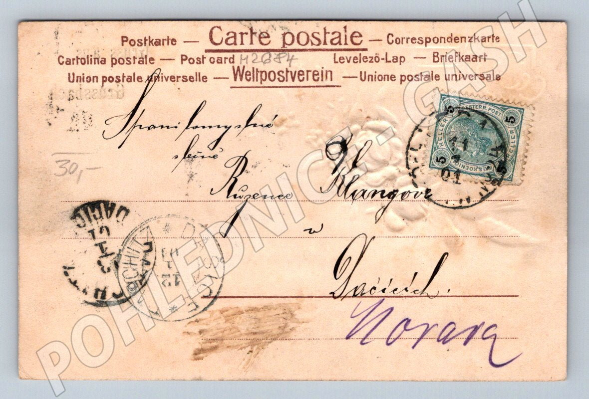 Pohlednice Gruss aus Grussbach Česká republika (M2684)