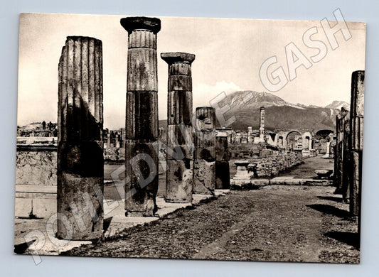 Pohlednice Itálie Pompeje náměstí Vesuv 1965 (M26846)