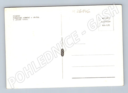 Pohlednice Itálie Pompeje náměstí Vesuv 1965 (M26846)