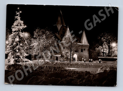 Pohlednice Německo Weißenborn Oberes Tor zimní noc 1973 (M26853)