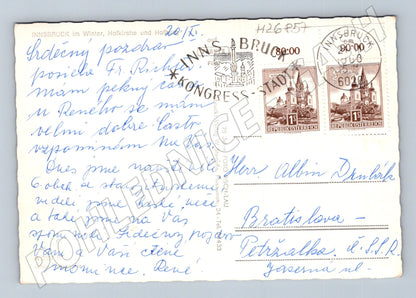 Pohlednice Rakousko Innsbruck náměstí fontána 1968 (M26857)