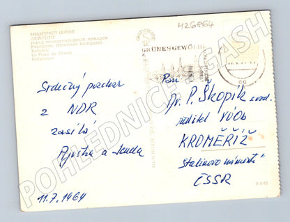 Pohlednice Německo Lipsko náměstí 1964 (M26864)