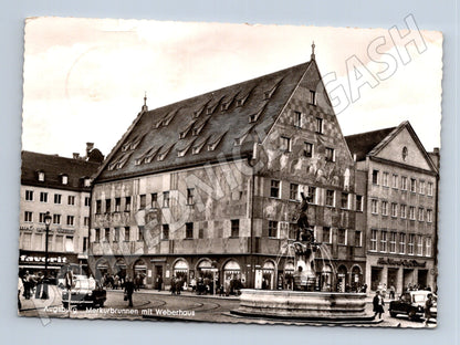 Pohlednice Německo Augsburg Merkurbunnen 1957 (M26869)