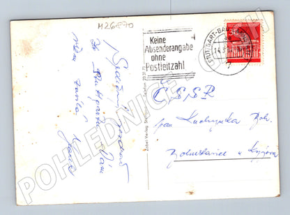 Pohlednice Německo Feuerbach Hallenbad Bahnhof Rathaus 1973 (M26870)