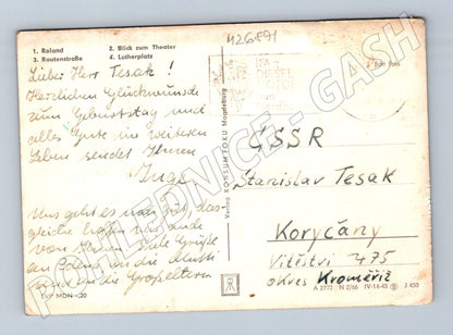 Pohlednice Německo Nordhausen více pohledů 1966 (M26871)